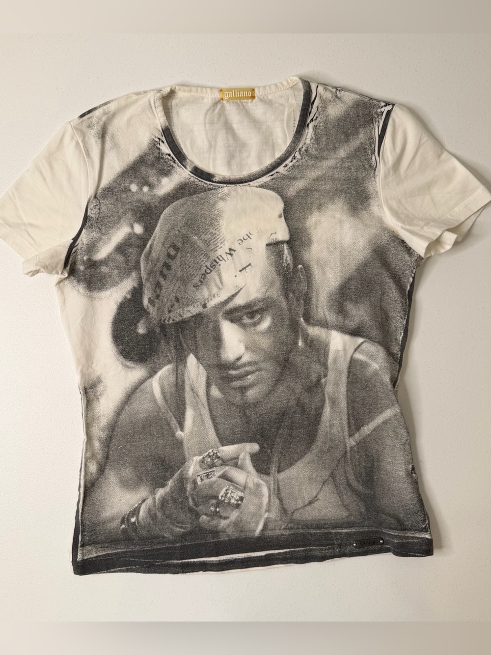 Vintage Galliano Y2K Photo Print Club Graphic Tee
Size M